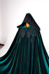 Green cape with lining